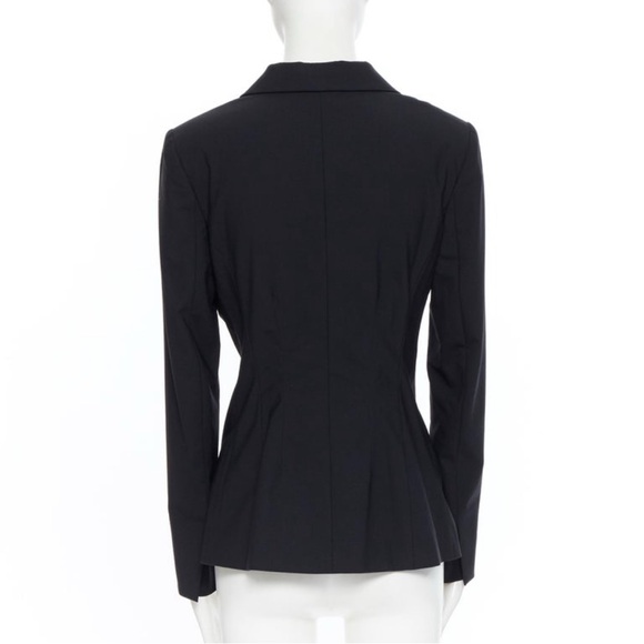 La Perla SS17 Corset Bustier Blazer Jacket Wool Black XS Runway RARE Italian - Picture 4 of 14